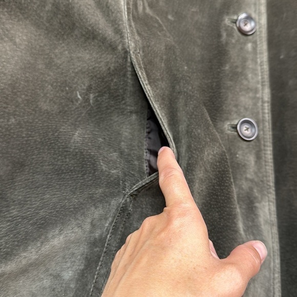 Vintage Cherokee Brown Leather Button Front Jacket Size 18W 90s - Picture 9 of 10